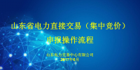 山東省電力直接交易（集中競價）申報操作<font color=