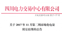 四川11月第二周市場化<font color=