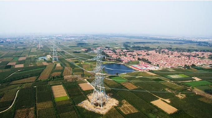 蒙西-天津南1000千伏特高壓線路18標(biāo)段全線貫通