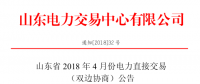 山東4月份雙邊協(xié)商、集中競價交易27日展開（附名單）
