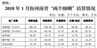 河南能源監(jiān)管辦關于2018 年1 月份“兩個細則”結(jié)算情況的通知