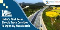 印度首條太陽(yáng)能自行車道走廊將于明年3月開放