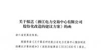 《浙江省電力交易中心有限公司股份化改造的建議方案》：<font color=