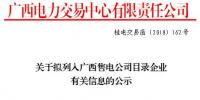 廣西公示1家配售電公司