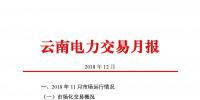 云南電力交易月報（2018年12月）：省內(nèi)<font color=